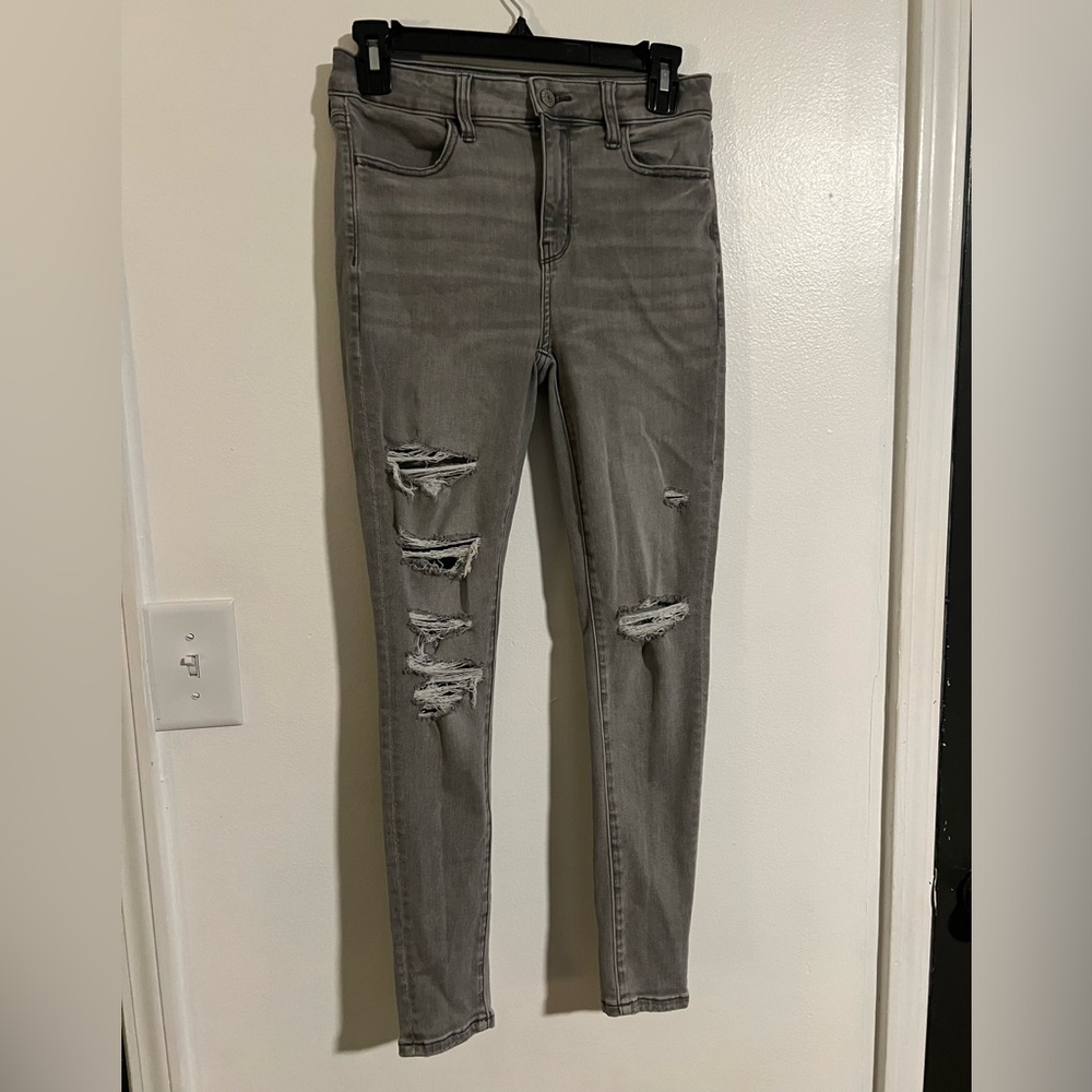 American Eagle next level stretch gray jeans